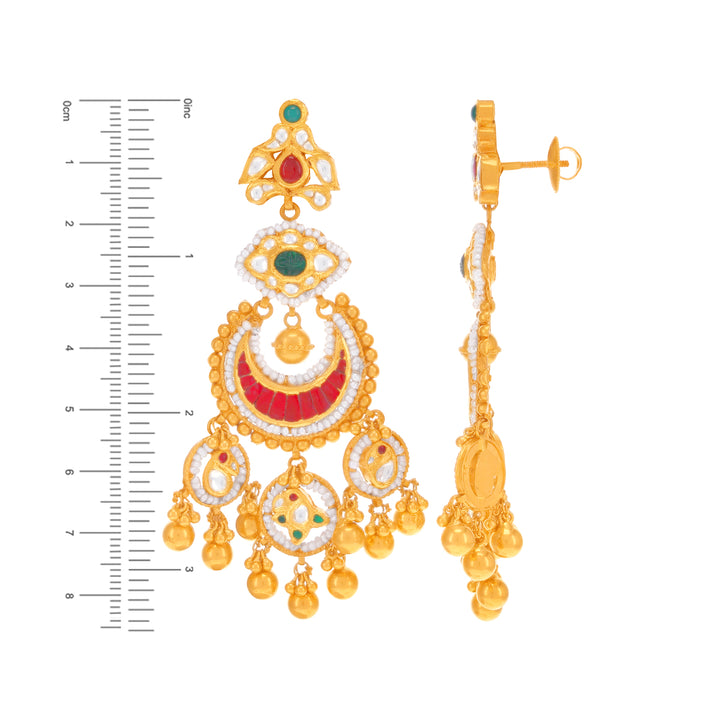 Artistic Patta Haaram With Kundan in 22K Gold