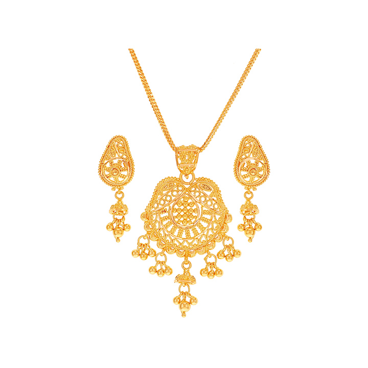 Enchanting Pendant Set in 22K Gold