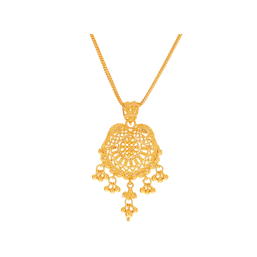 Enchanting Pendant Set in 22K Gold