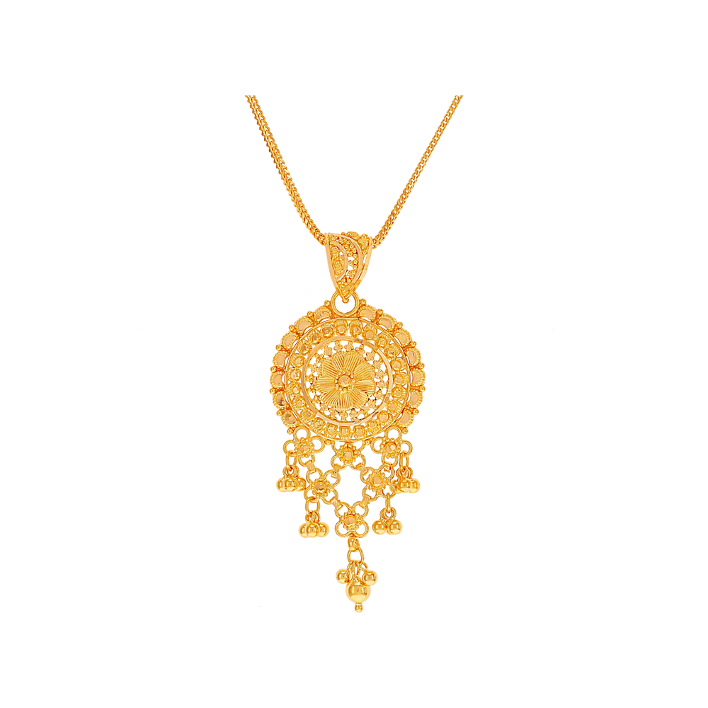 Charming Pendant Set in 22K Gold