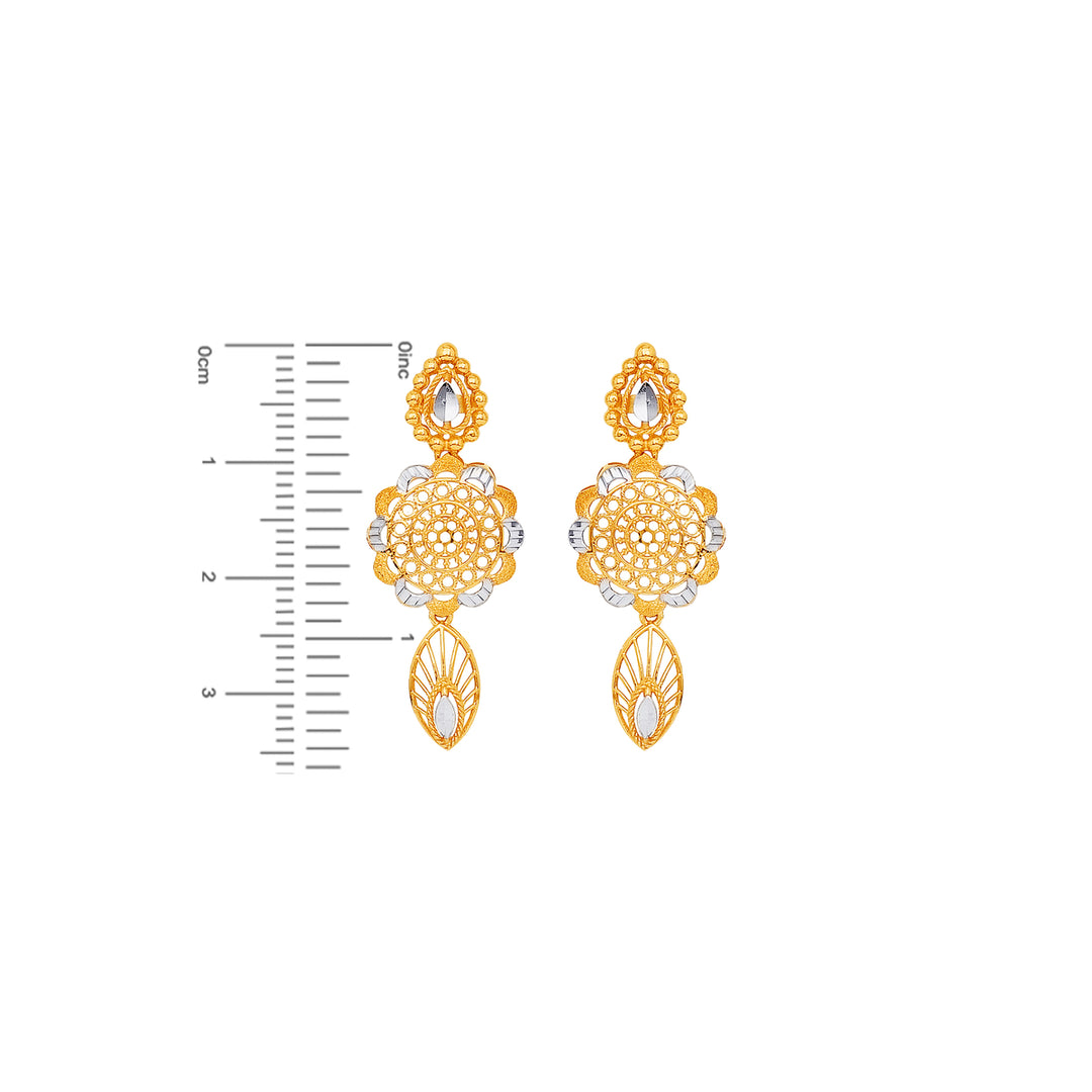 Mesmerizing Two tone Pendant Set in 22K Gold