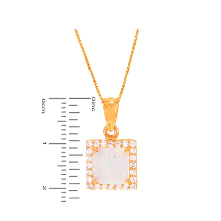 Lovely Antique Pendant Set With Opal & CZ in 22K Gold