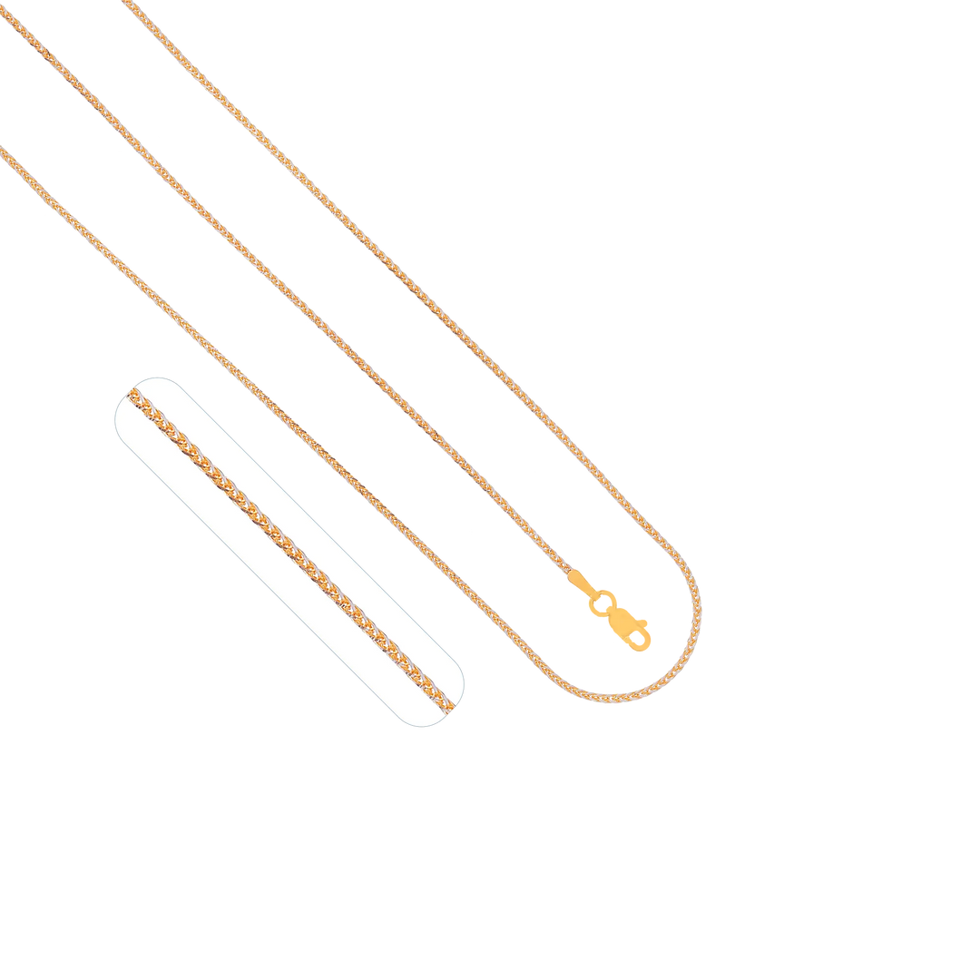Spike Two tone 16" Chain in 22K Gold
