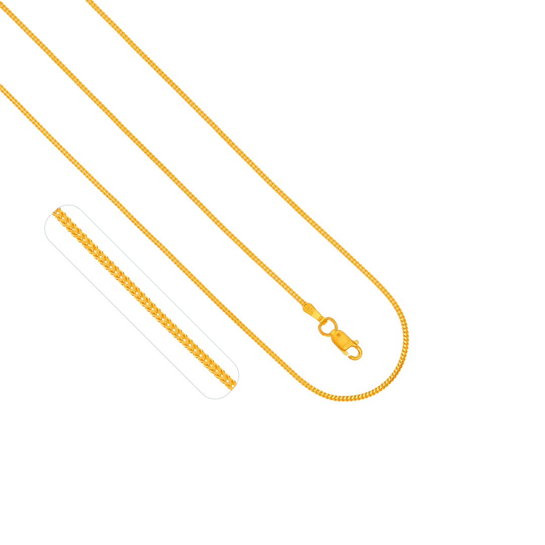 Fox 14" Chain in 22K Gold