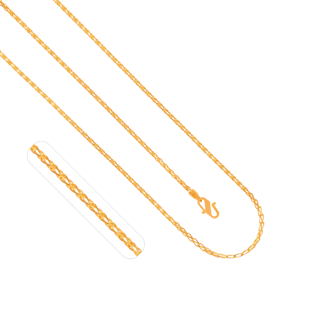 Spike 22" Chain in 22K Gold