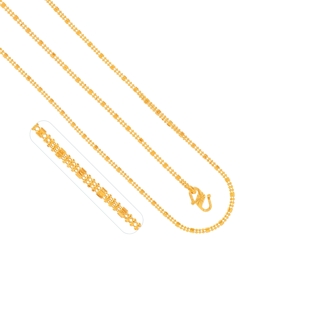 Crystal Ball 22" Chain in 22K Gold
