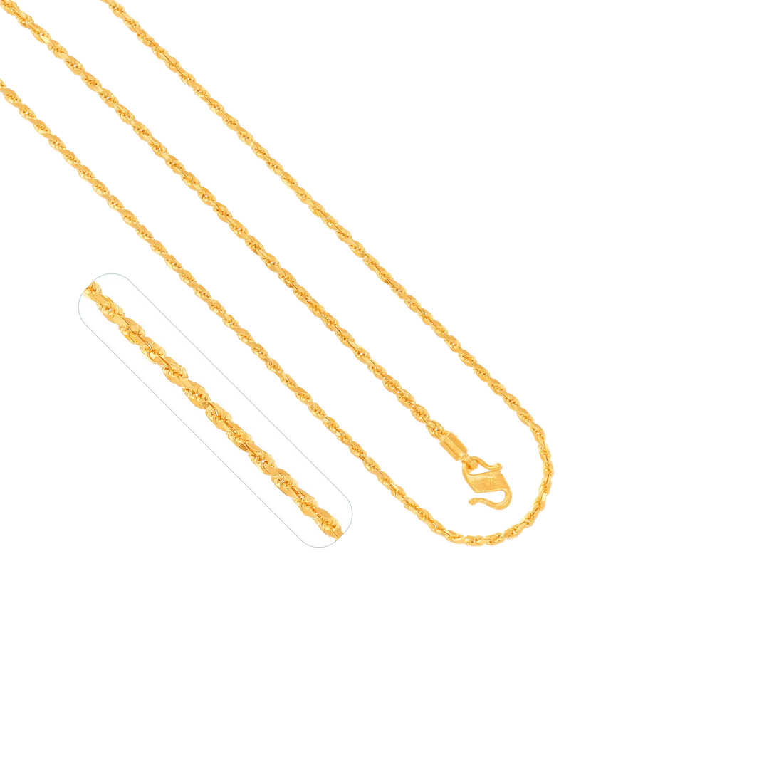 Rope 18" Chain in 22K Gold