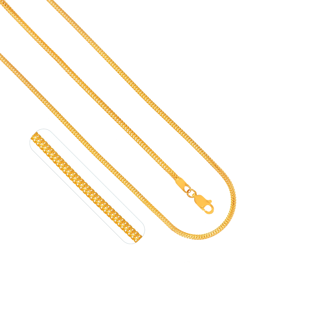 Round Fox 20" Chain in 22K Gold