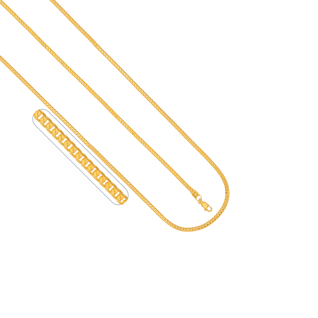 Fox 22" Chain in 22K Gold