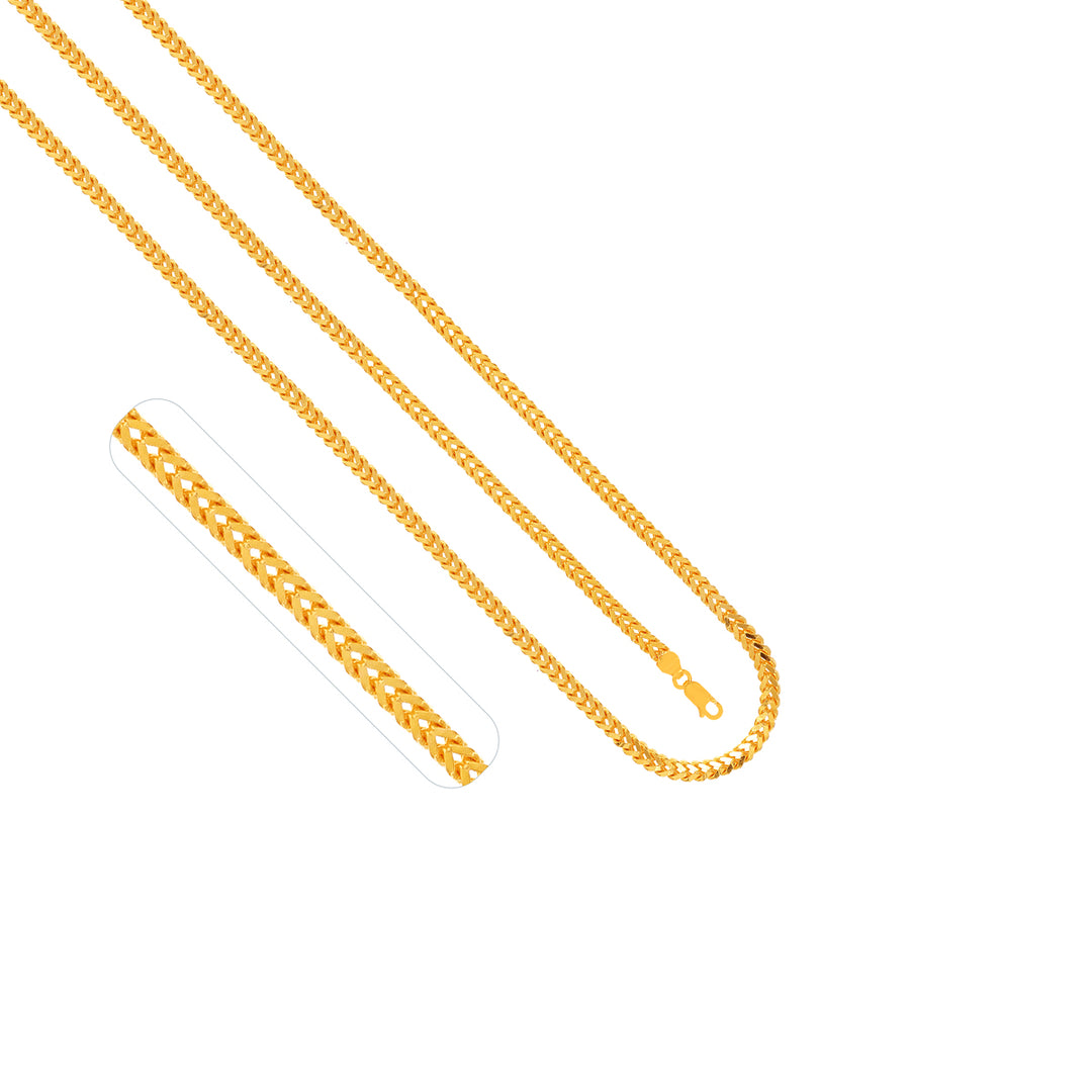 Fox 22" Chain in 22K Gold