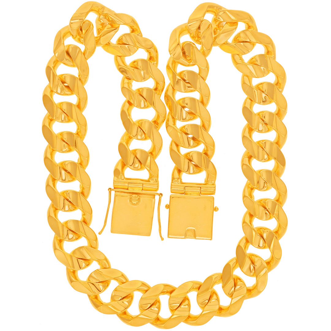 Cuban Link 24" Chain in 22K Gold