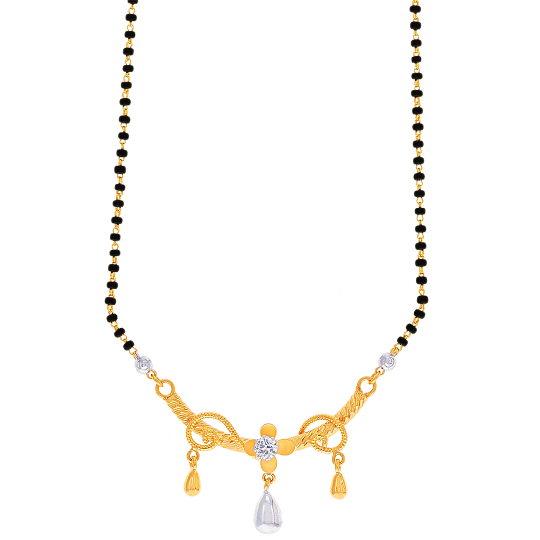 Lovely Mangalsutra With CZ in 22K Gold
