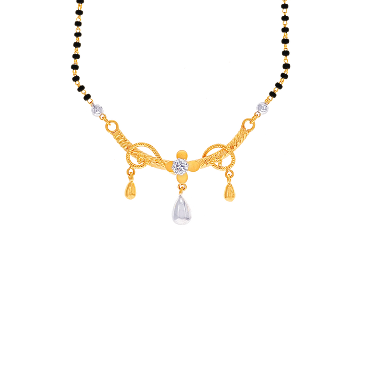 Lovely Mangalsutra With CZ in 22K Gold