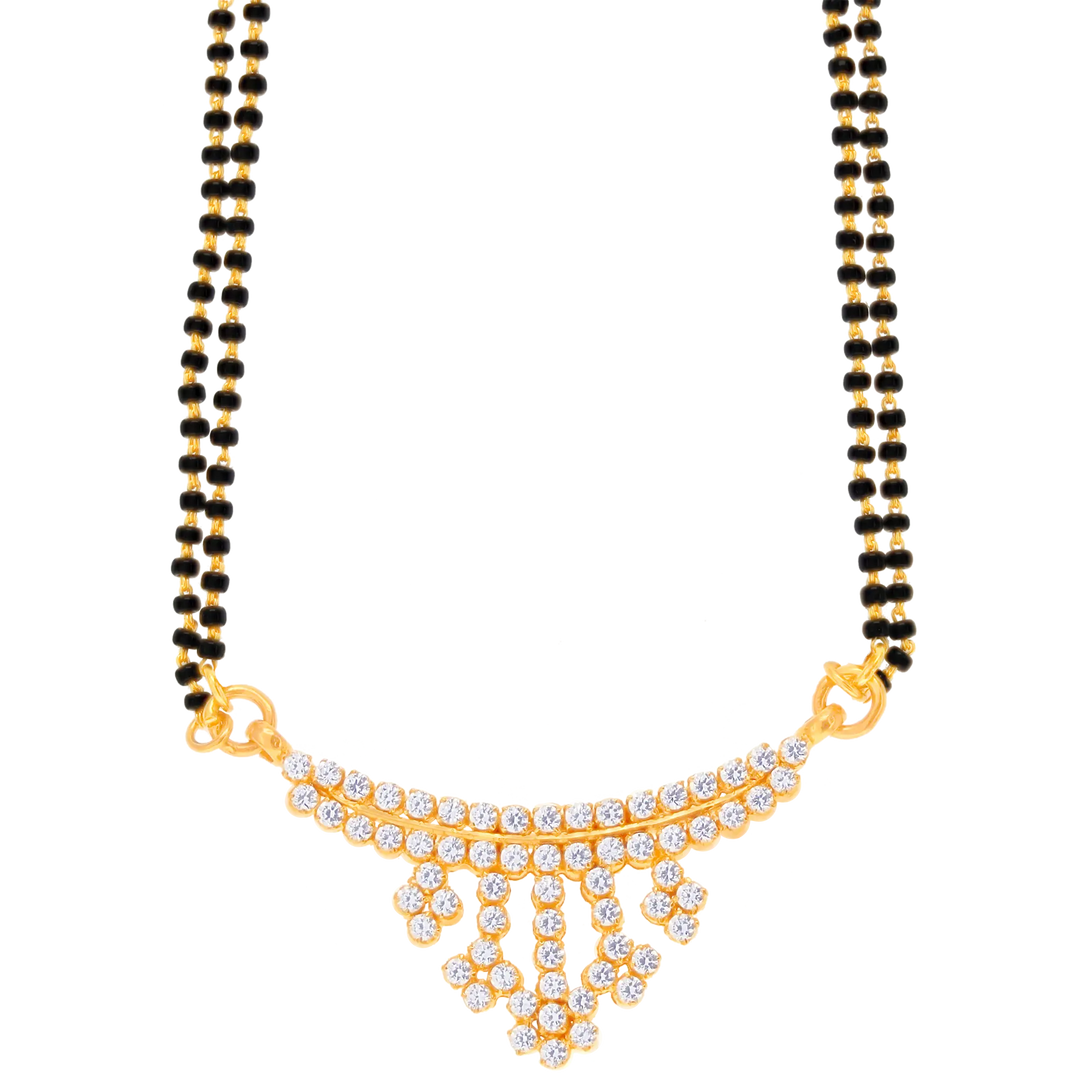 Lovely Mangalsutra With Gemstones in 22K Gold