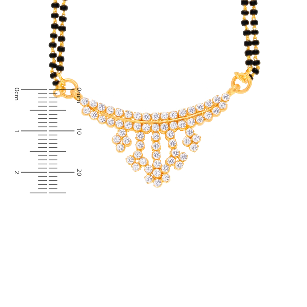 Lovely Mangalsutra With Gemstones in 22K Gold