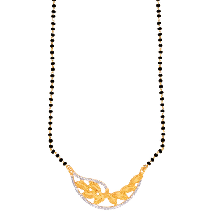 Brilliant Two tone Mangalsutra in 22K Gold