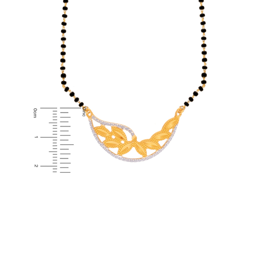 Brilliant Two tone Mangalsutra in 22K Gold
