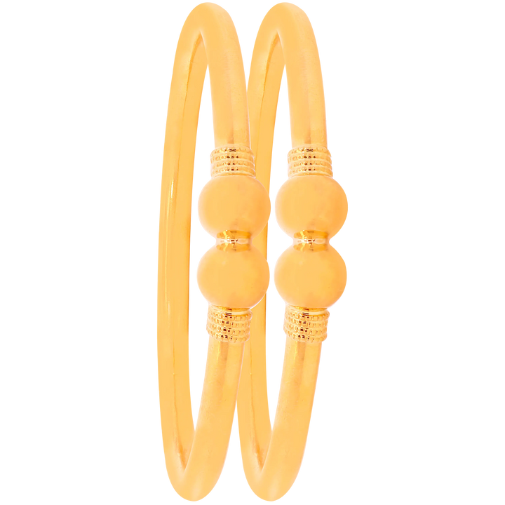 2.9 Size 2pcs Ball Bangle in 22K Gold