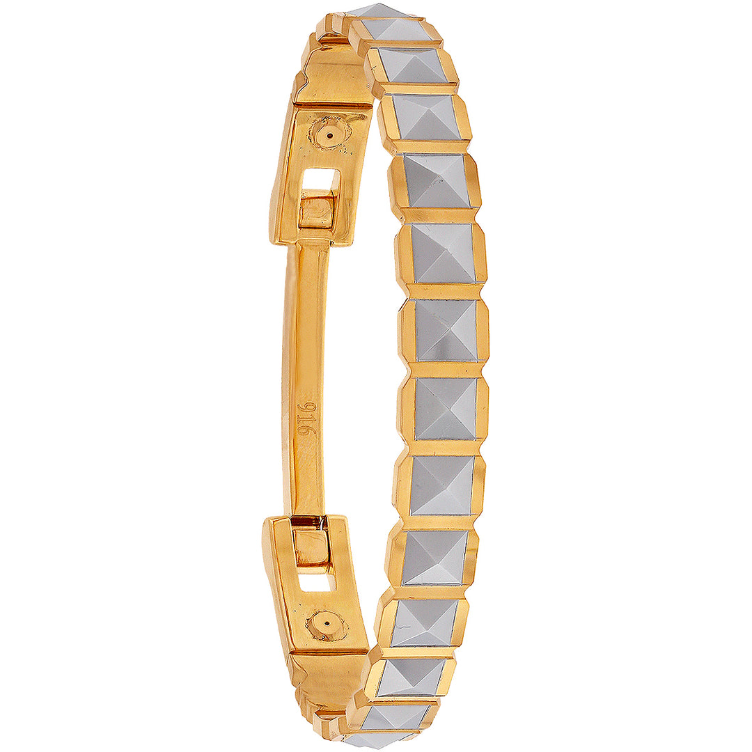 Ravishing Two tone Yume Cuff Bracelet in 22K Gold