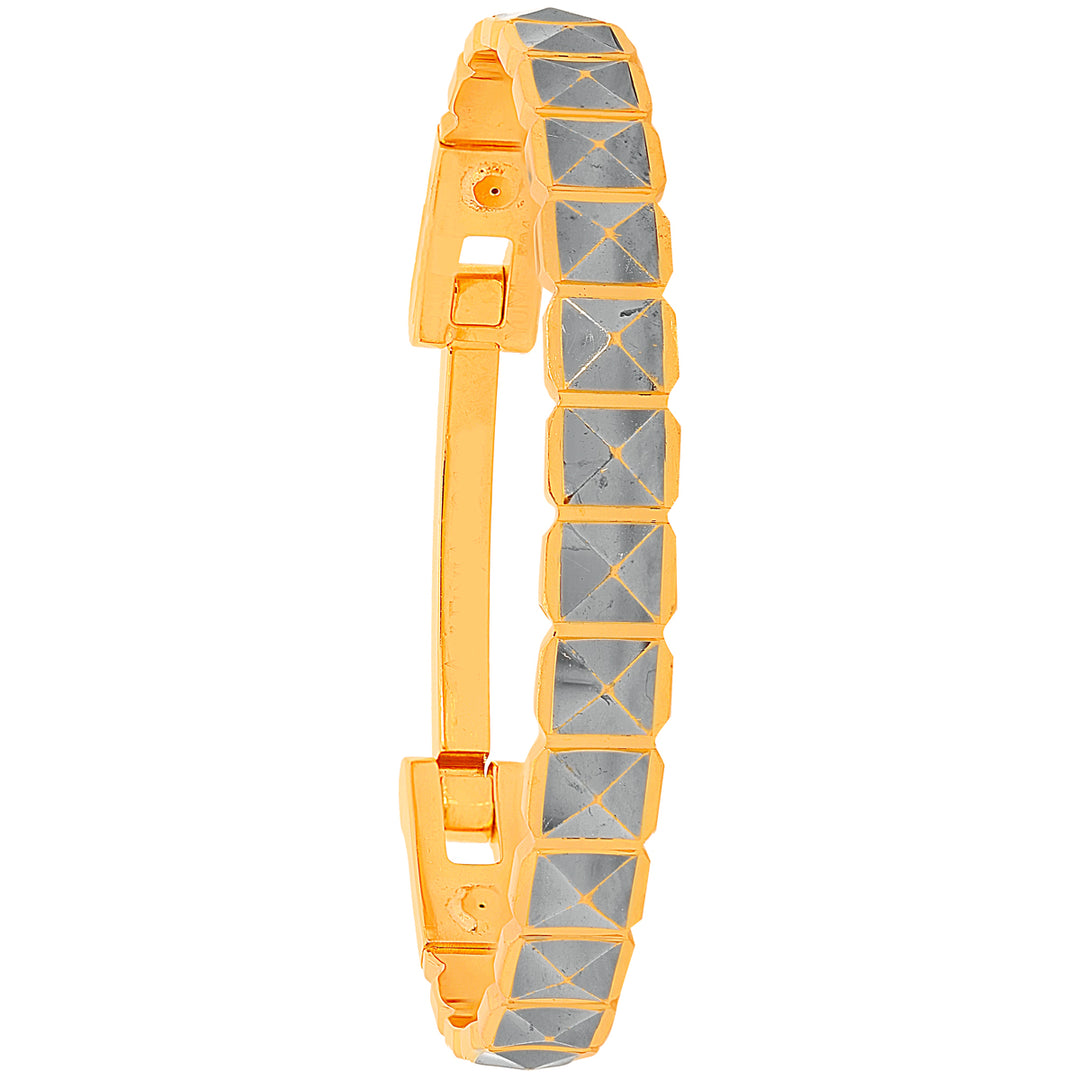 Endearing Two tone Cuff Bracelet in 22K Gold