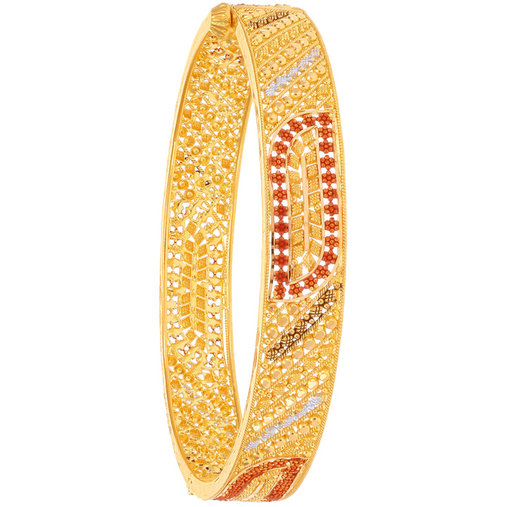 Attractive Three tone 2pcs Kara in 22K Gold