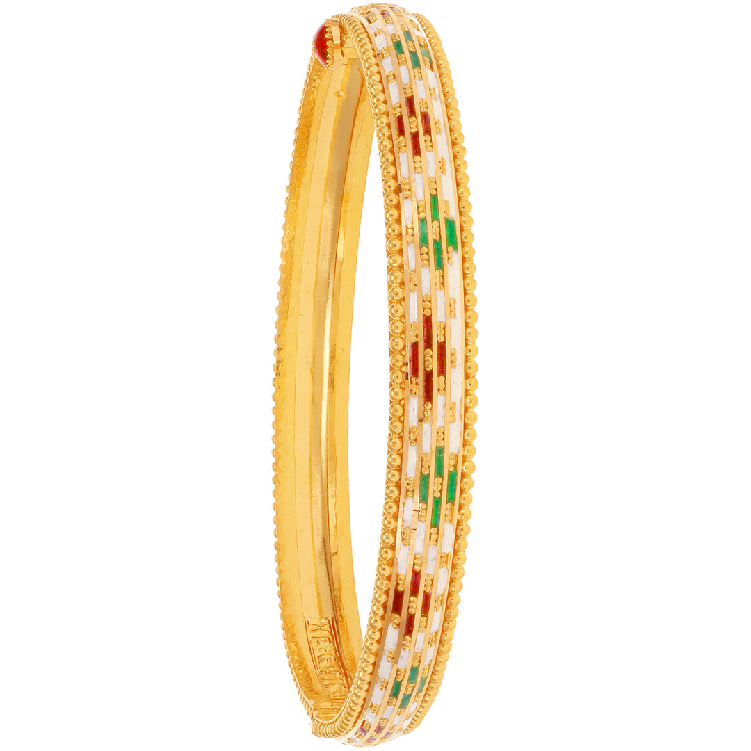 Charming Minakari 2pcs Kara in 22K Gold