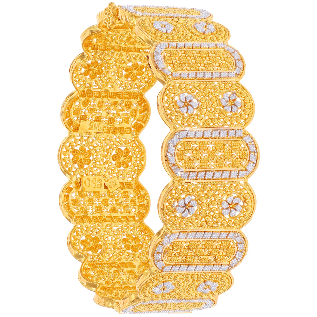 Opulent Two tone Kara in 22K Gold