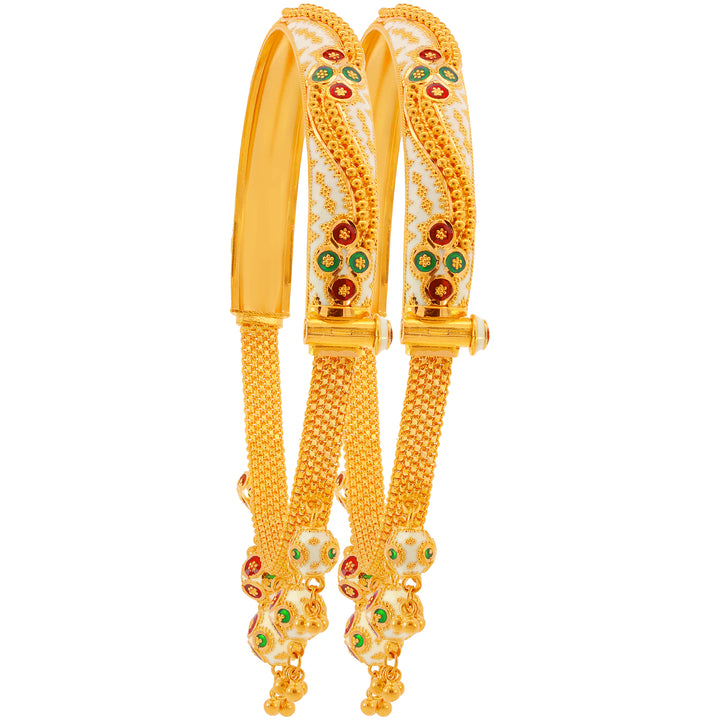 Opulent Minakari 2pcs Kara in 22K Gold