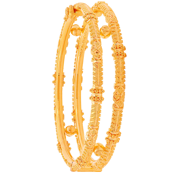 Ravishing Pipe Openable 2pcs Kara in 22K Gold