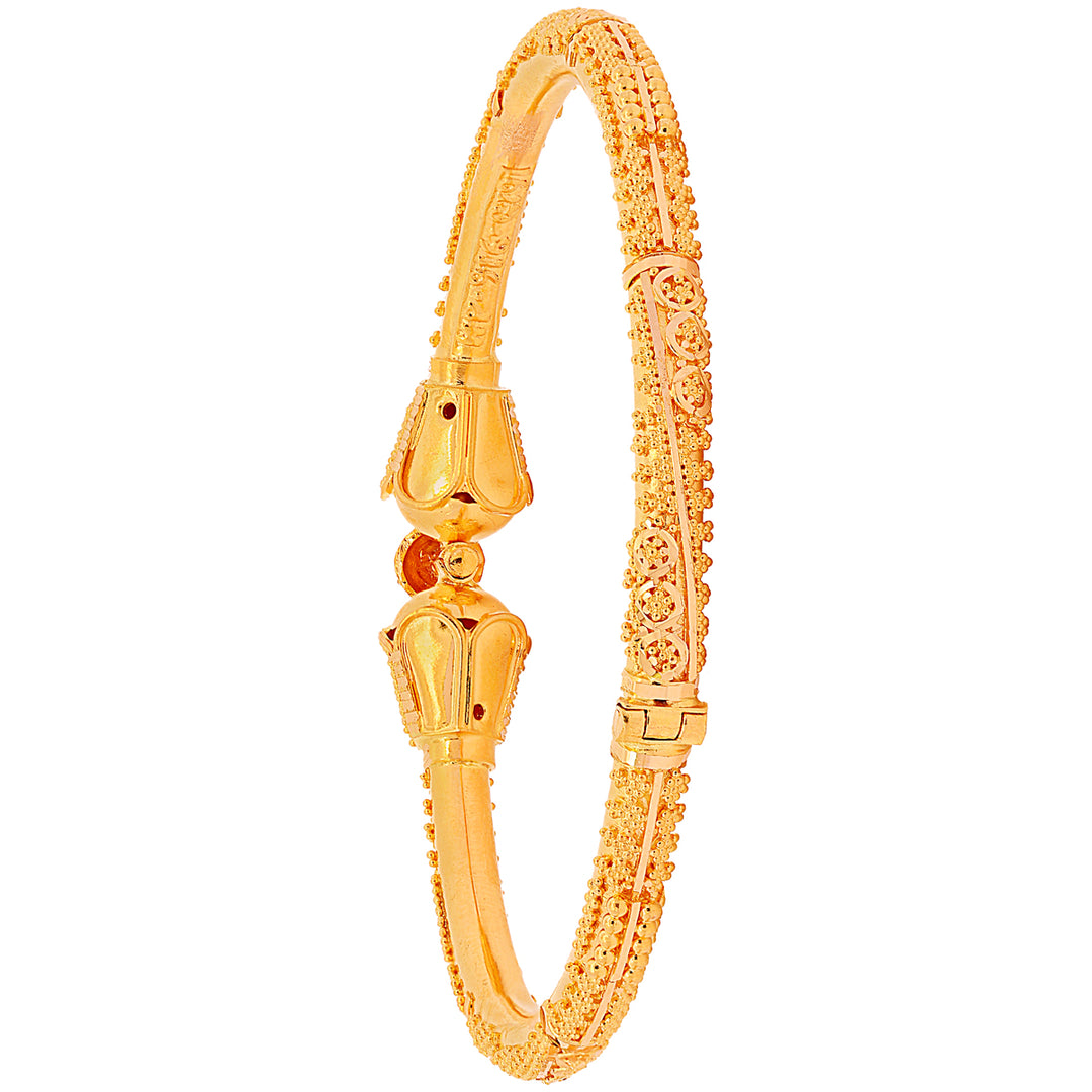 Attractive Pipe Openable 2pcs Kara in 22K Gold