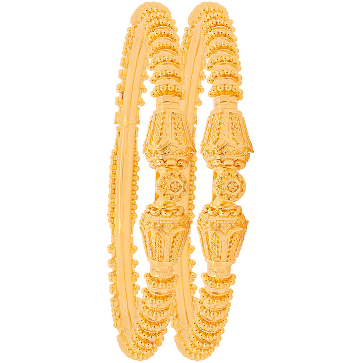 Lovely Pipe Openable 2pcs Kara in 22K Gold