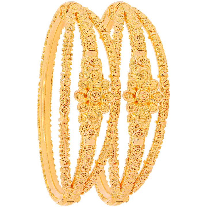 Mesmerizing Pipe Openable 2pcs Kara in 22K Gold