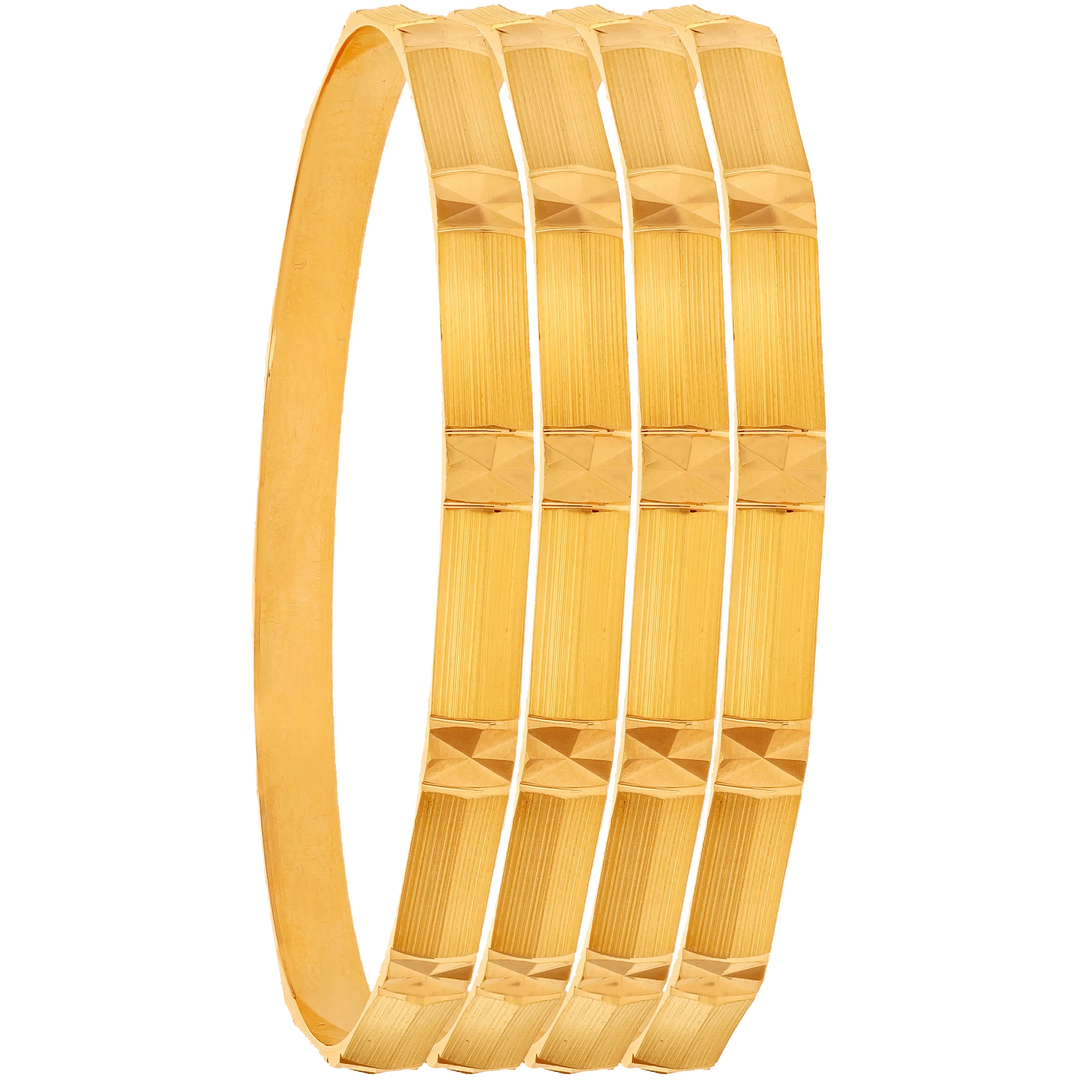 2.5 Size Set of 4pcs Bangles in 22K Gold