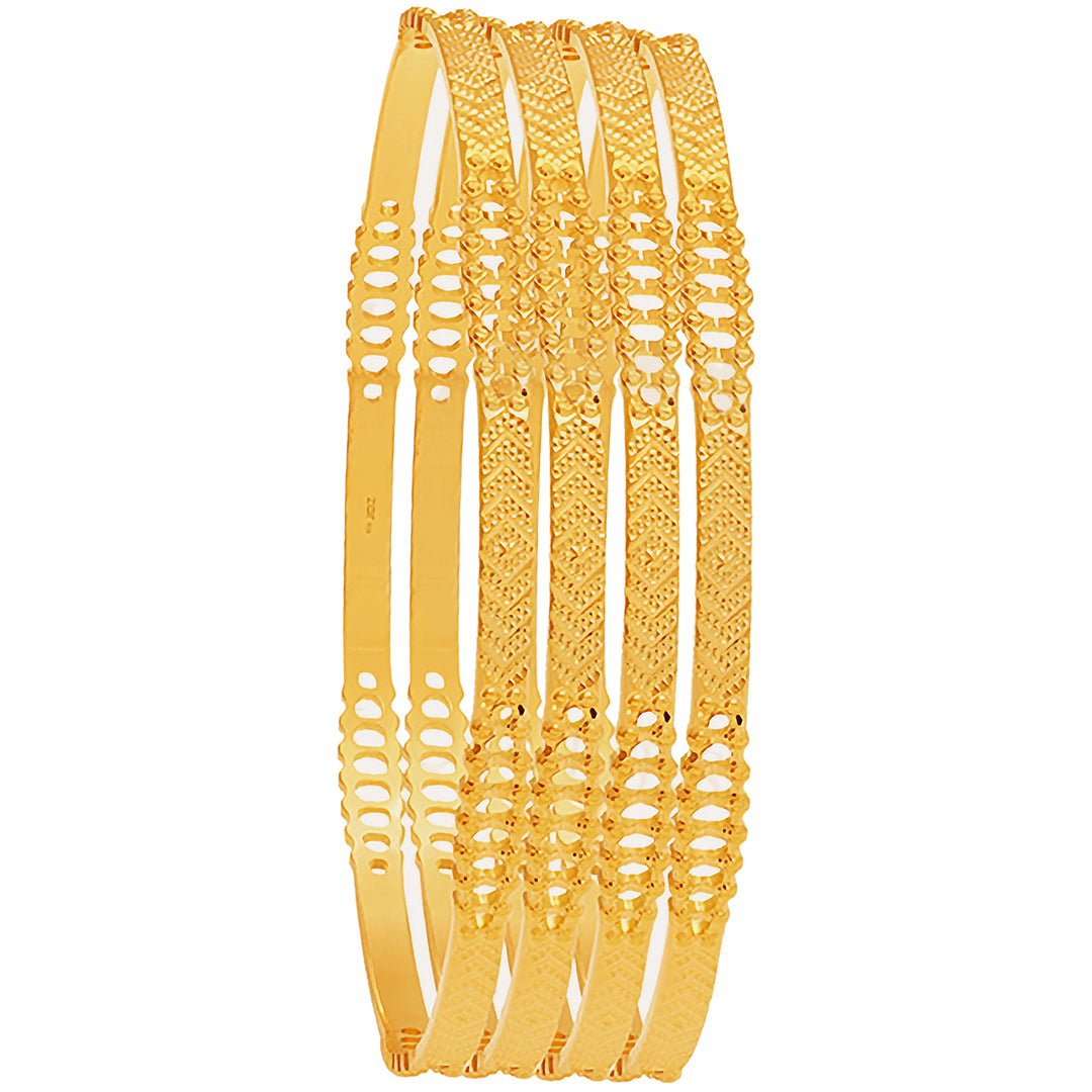 2.8 Size Set Of 4pcs Bangles in 22K Gold