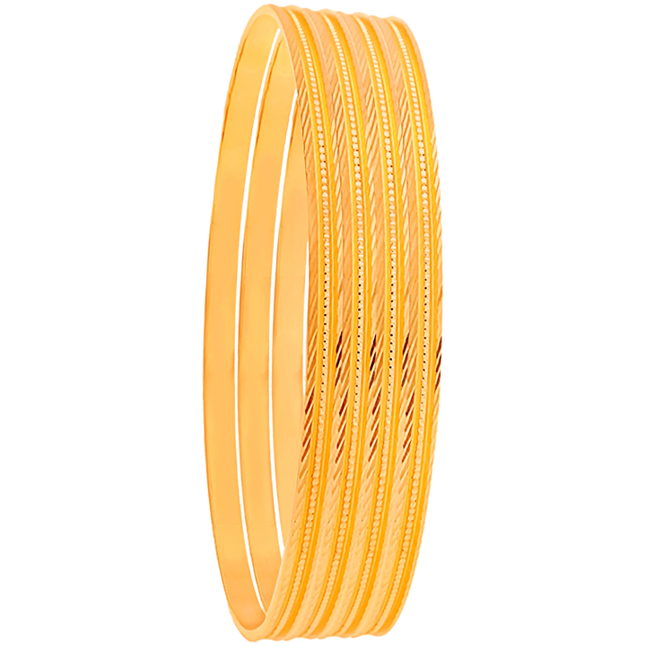 2.4 Size Set of 4pcs Bangles in 22K Gold