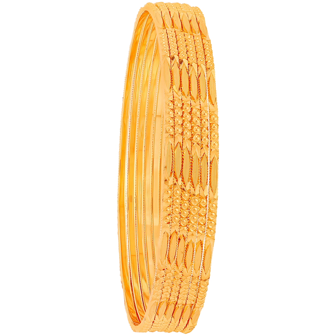 2.7 Size Set of 6pcs Bangles in 22K Gold