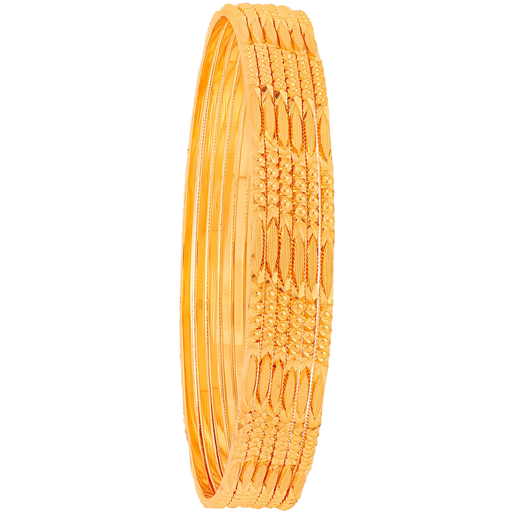 2.7 Size Set of 6pcs Bangles in 22K Gold
