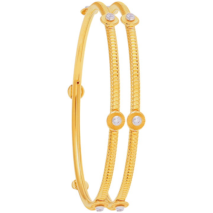 2.4 Size 2pcs Bangle in 22K Gold