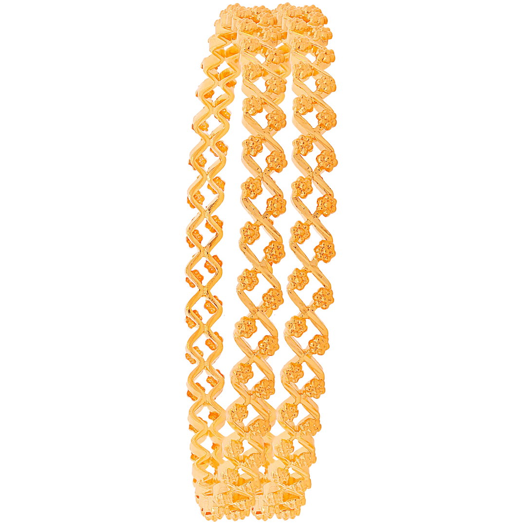 2.6 Size 2pcs Bangle in 22K Gold