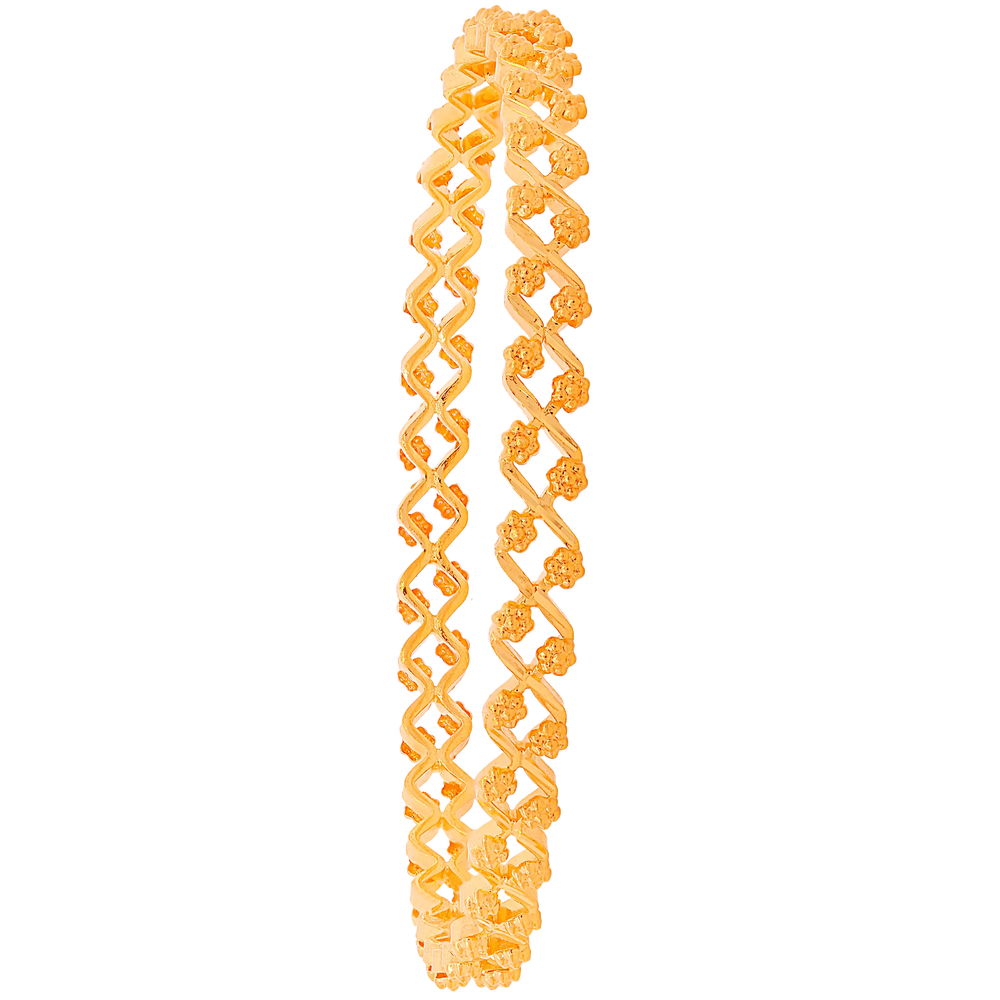 2.6 Size 2pcs Bangle in 22K Gold