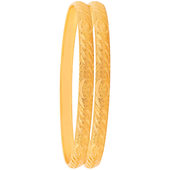 2.10 Size 2pcs Bangle in 22K Gold