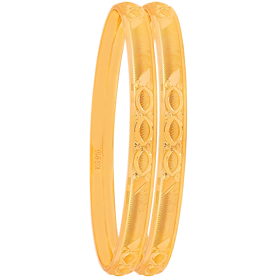 2.5 Size 2pcs Bangle in 22K Gold