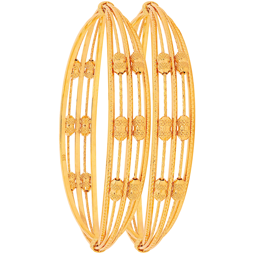 2.6 Size 2pcs Bangle in 22K Gold