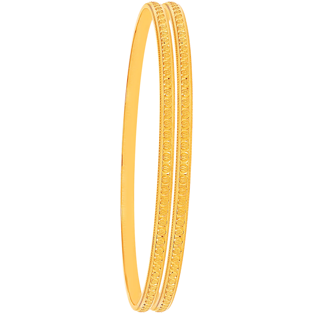 2.5 Size Set of 2pcs Bangle in 22K Gold