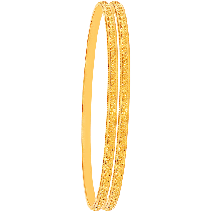 2.5 Size Set of 2pcs Bangle in 22K Gold