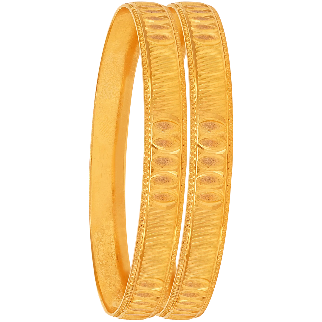 2.6 Size Set of 2pcs Bangle in 22K Gold