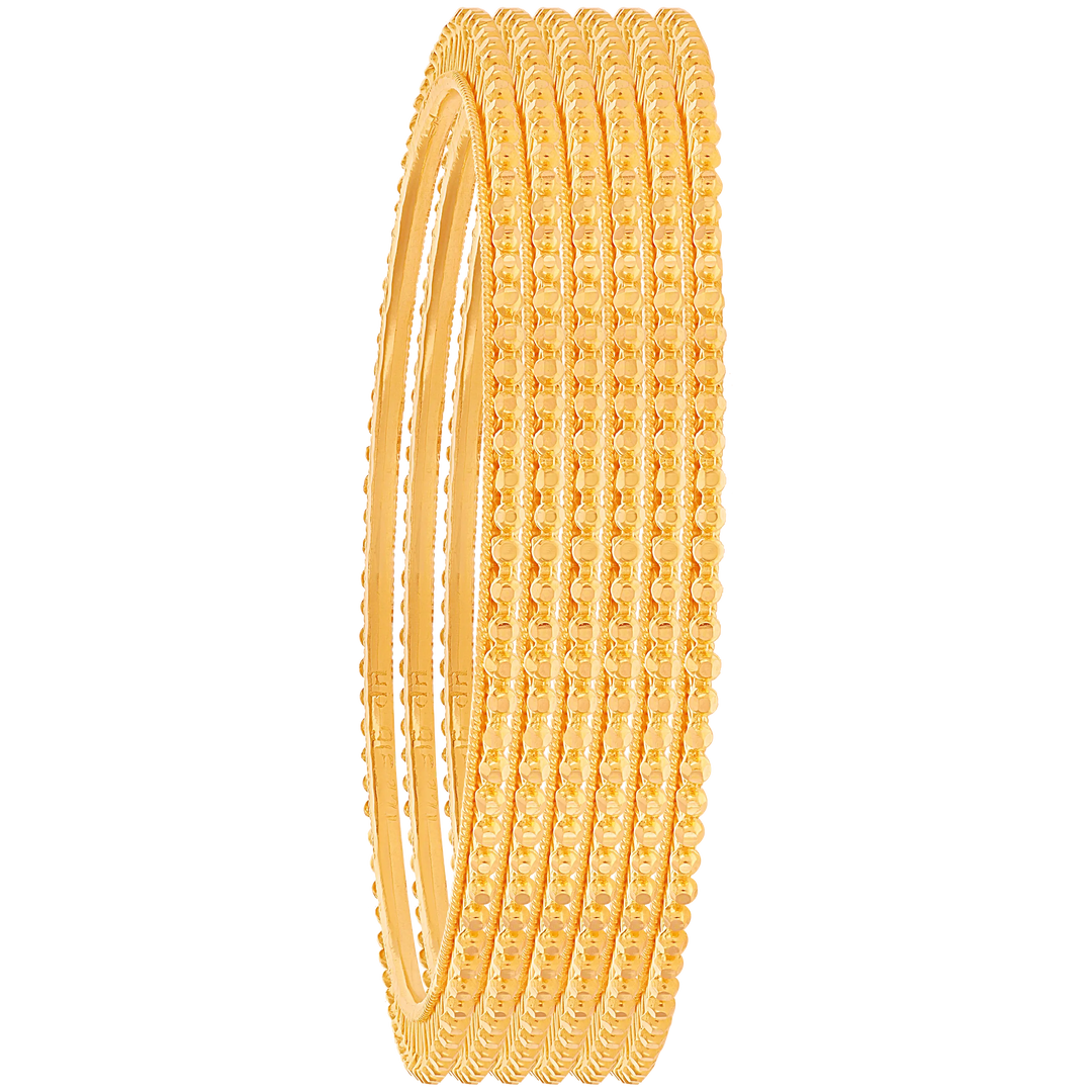 2.5 Size Set of 6pcs Bangle in 22K Gold