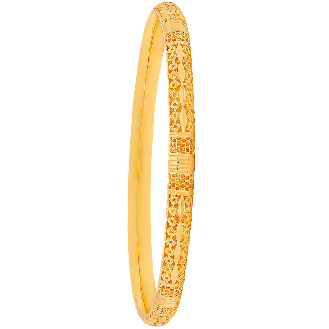 2.8 Size Set Of 6pcs Bangles in 22K Gold