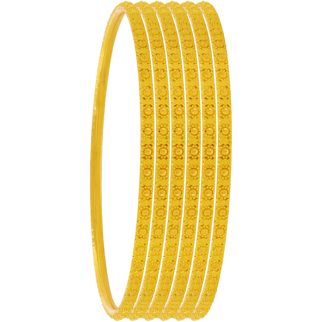 Endearing 2.10 Size Set of 6pcs Bangles in 22K Gold