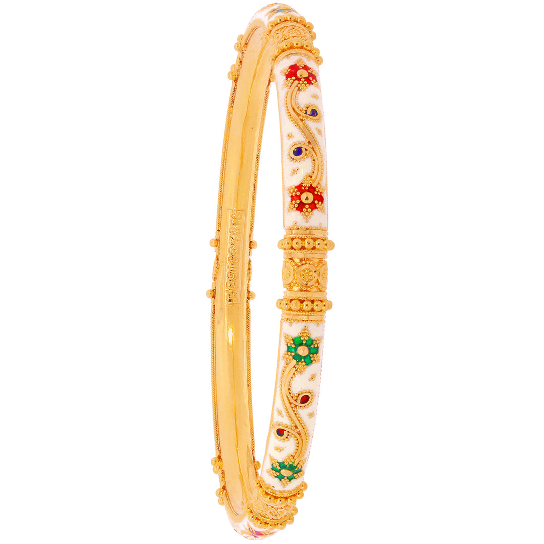 2.7 Size Minakari Pipe Set Of 6Pcs Bangles in 22K Gold